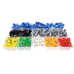 Tulejki izolowane zestaw 800 szt do kabli i przewodów