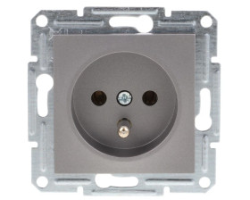 Gniazdo 2P+PE bez ramki, stalowe EPH2800162