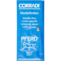 PFERD 12313062 CORRADI Needle File set Swiss cut 1 in PVC roll bag