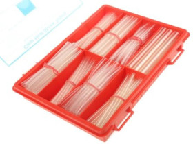 Zestaw tulei kablowej Przezroczysty Fluoropolimer, poliolefina, PVDF, 2:1 Shrink Ratio RS PRO 3 mm, 3.2 mm, 6.4 mm, 9 mm