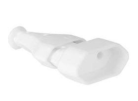 GNIAZDO WTYCZKOWE PLASKIE 2,5A BIALE