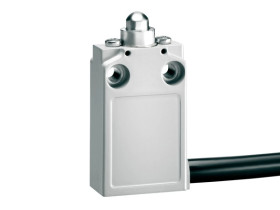 Wyłącznik krańcowy trzpień wciskany, obudowa metalowa, IP67, z przewodem 2 m, 1Z 1R zestyki migowe KPA1S11