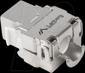 KSFA-2000 Keystone module, RJ45 Cat.6a FTP 180° socket, silver