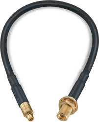 Kabel koncentryczny złącze A MMCX złacze B MMCX długość 152.4mm typ kabla RG174 Z zakończeniem