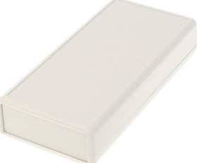 ABS device enclosure, (L x W x H) 140 x 66 x 28 mm, light gray (RAL 7035), IP54, 1593YGY