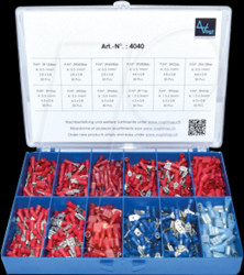 Insulated flat connector assortment, 0.5 - 2.5 mm², set of 575