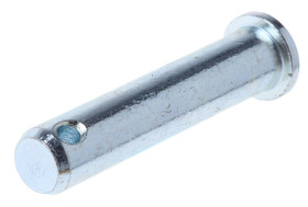 Sworzeń z łbem płaskim, długość: 1 1/2cal, średnica: 5/16cal, Powlekane jasnym cynkiem, Stalowe, Sworzeń