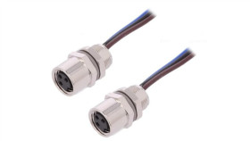 T4073014031-001 Złącze: M8 Dł: 0,2M Żeńskie Pin: 3 Na Panel,Nakrętka Od Tyłu