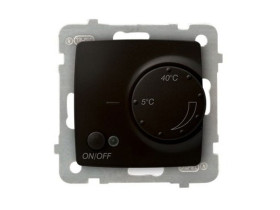 KARO Regulator temperatury-termostat z czujnikiem napowietrznym 250V IP-20 zaciski gwintowe czekoladowy metalik RTP-1SN/m/40 OSP
