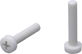 Pan head screw, PH cross slot, M6, 25 mm, PA, DIN 34812, BYB-3-16H1392