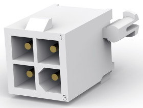 Listwa stykowa PCB 4-pinowe Mini-Universal MATE-N-LOK raster: 4.14 mm Prosty 2-rzędowe TE Connectivity Otwór
