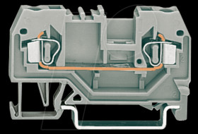 280-901 2-conductor feed-through terminal, grey