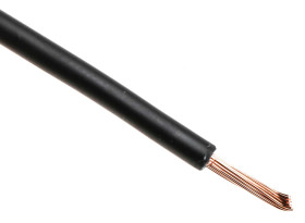 Przewód montażowy 1,5mm² Czarny RS PRO Poliolefina usieciowana EI5, typ EI 5 wg EN 50363-5 15 AWG 750 V dł. 100m