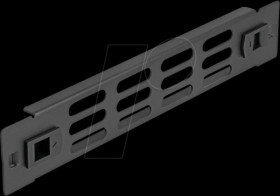 66984 10" panel, ventilation slots, 1 U, black