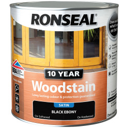 Ronseal 38695 10 Year Woodstain Ebony 2.5 litre