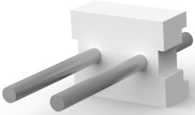 Pin header, 2 pole, pitch 3.96 mm, straight, natural, 640384-2