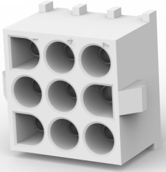 Socket header, 9 pole, pitch 6.35 mm, straight, natural, 643425-1