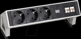902.562 Multiple socket, 3-way, type F, 2x LAN