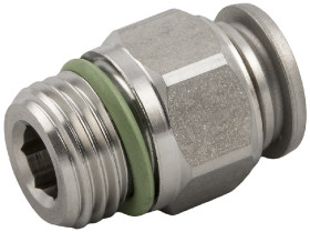 Złączka pneumatyczna R 1/8 męskie Wciskane 6 mm RS PRO Szybkozłączka wtykowa