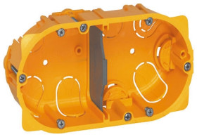 Puszka elektroinstalacyjna, seria: Batibox, l. ścieżek: 2, materiał: Plastik