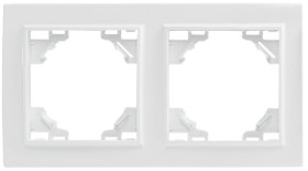 QUADRA Ramka podwójna biała