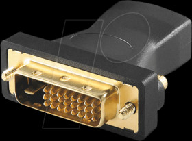 HDMI-DVIG Adapter, HDMI socket to DVI plug, gold-plated