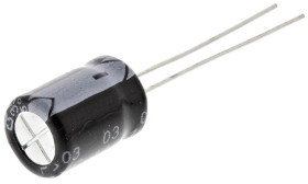 Kondensator 220μF 35V dc Radialny, Otwór przelotowy RS PRO roztaw: 3.5mm 8 (Dia.) x 11mm