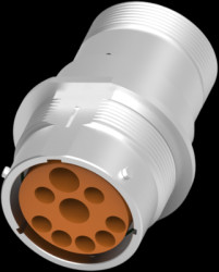 Pin housing, 9 pole, straight, natural, HD34-24-91PN-072