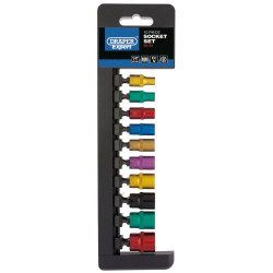 Draper Expert 50151 1/4" Sq. Dr. Metric Coloured Socket Set (10 Piece)