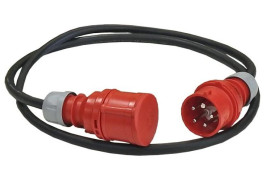 Przedłużacz budowlany elCORD z inwerterem faz CEE 16A 400V IP44 2m H07RN-F 5G1,5 (gumowy OPD) z wt. i gn. CEE 16A-5P 31255020