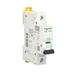 Wyłącznik nadprądowy MCB, Typ C, 1-biegunowy, 40A, 230V, 72V, Schneider Electric, A9F