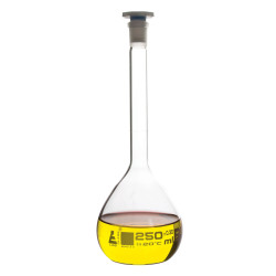 LabGlass Volumetric Flask with Stopper 250ml Class &#x27;B&#x27; 14/23 Pack of 2