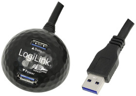 LogiLink Kabel USB USB 3.2 Gen1 Złącze męskie USB-A, Złącze żeńskie USB-A 1.50 m czarny CU0035