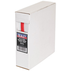 Sealey HST6412R Heat Shrink Tubing Red &#xD8;6.4-3.2mm 12m