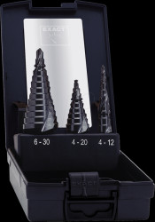 7024 TiAlN HSS step drill bit set, 4-30 mm