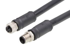 Zestaw przewodów 4-pinowe M12 Montaż na kablu Wtyczka, gniazdo Brad from Molex