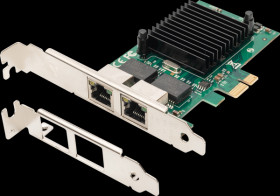 DN-10132 Network card, PCI Express, Gigabit Ethernet, 2x RJ45
