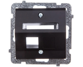 SONATA Obudowa gniazda komputerowego pojedynczego skośna czarny metalik GPK-1RS/p/33