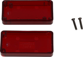 ABS miniature enclosure, (L x W x H) 50 x 25 x 15 mm, red/transparent, IP54, 1551BTRD