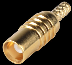 MCX crimp connector, gold-plated, RG174/316