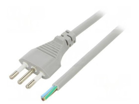 S26-3/10/1.8GY Kabel: 3x1mm2, CEI 23-50 (L) wtyk, 1,8m, 10A