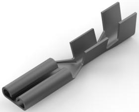 Uninsulated flat plug sleeve, 2.8 x 0.51 mm, 0.32 to 0.82 mm², AWG 22 to 18, brass, tin-plated, 42470-1