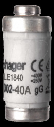 LE1840 Fuse insert D02 E18, 40 A, 400 V, gG, with indicator