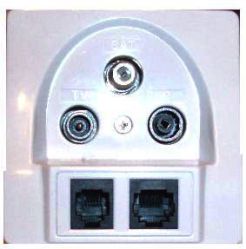 Gniazdo podtynk. G-RTV+SAT+RJ