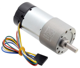 Pololu 100:1 Metal Gearmotor 37Dx73L mm 24V with 64 CPR Encoder (Helical Pinion)