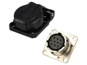 PT02A1210S23SCC Złącze okrągłe gniazdo kołnierz (4 otwory),na panel 10PIN