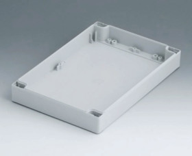 PC enclosure shell, (L x W x H) 240 x 160 x 30 mm, light gray (RAL 7035), C0162402