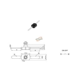 PRZEŁĄCZNIK BISTABILNY ON-OFF 1A 30V VIII wym.16.8x12.2m LAT