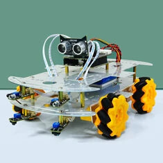 Inteligentny samochód na kołach Mecanum Płytka rozwoju programowania graficznego Programowalne koło omnidirectional Zdalnie ster