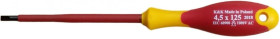 Wkrętak płaski izolowany 1000V 4,5x125 Narzędzia dla elektryka Śrubokręt płaski izolowany 1000V do pracy pod napięciem